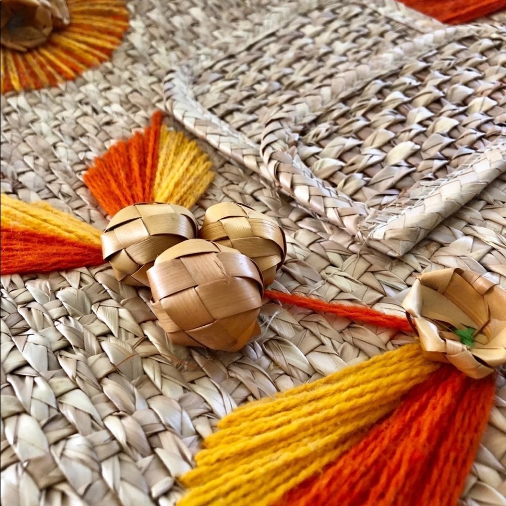 Large Rattan Straw Tote Bag - Picture 5 of 5